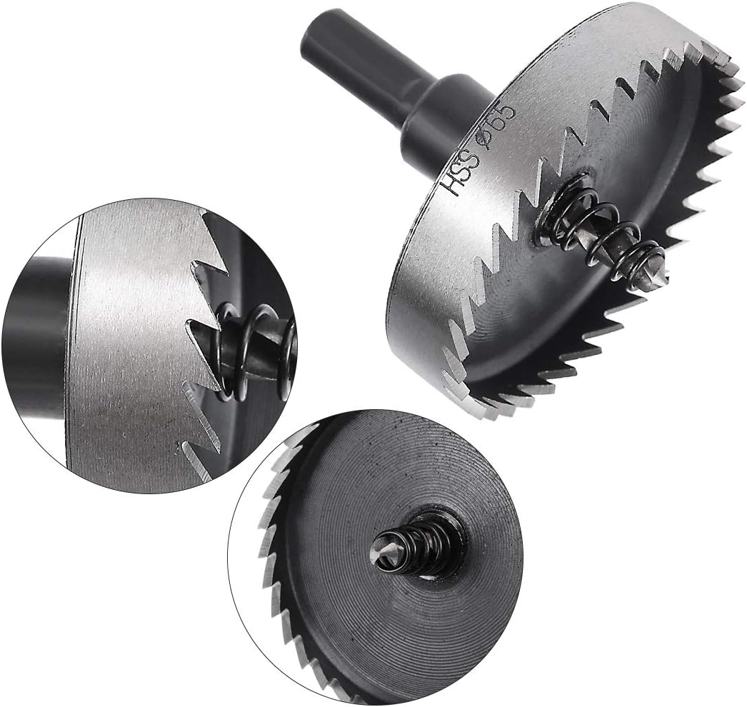 sourcingmap 65mm High Speed Steel HSS Drill Bit Hole Saw Cutter for Metal Alloy Wood - Image 5