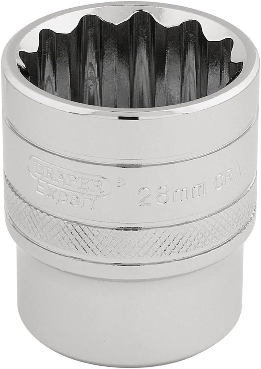 Draper 33518 1/2 inch Square Drive 12 Point Socket 28mm