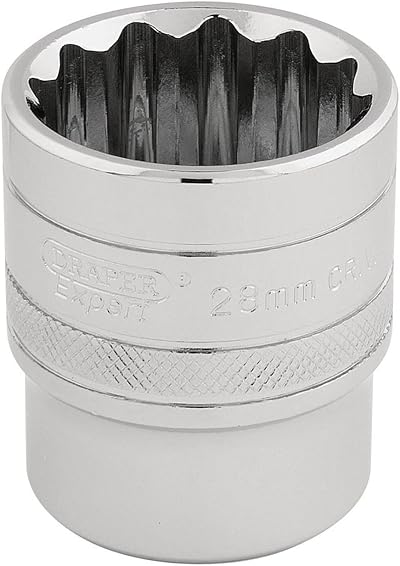 Draper 33518 1/2 inch Square Drive 12 Point Socket 28mm