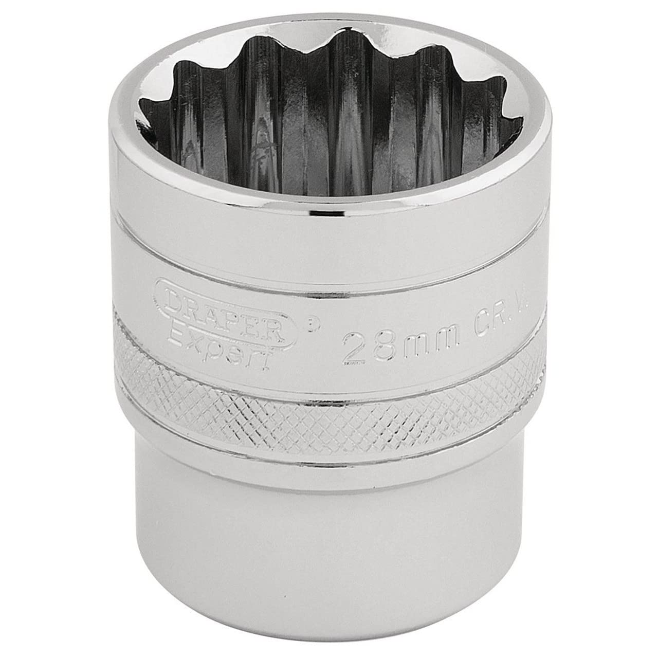 Draper 33518 1/2" Square Drive 12 Point Socket, 28mm Size