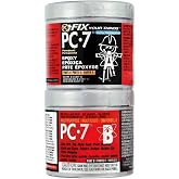 PC Products PC-7 Epoxy Adhesive Paste, Two-Part Heavy Duty, 1/2lb in Two Cans, Charcoal Gray 87770, (Pack of 12)