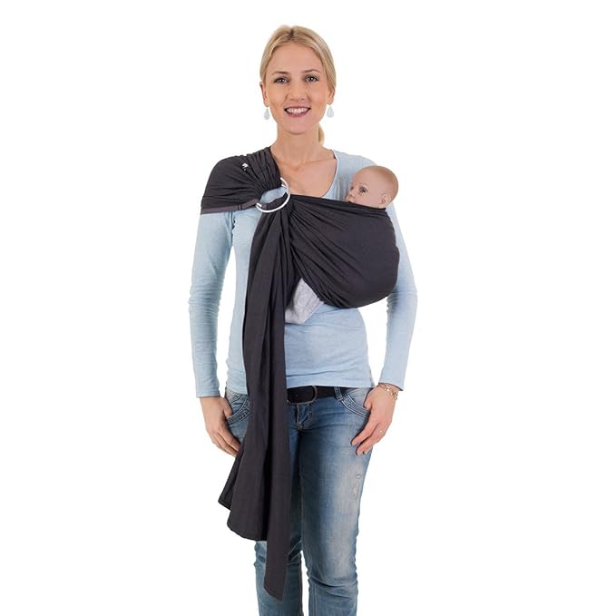 title=Hoppediz Ring Sling per bambino di trasporto (London Grey)