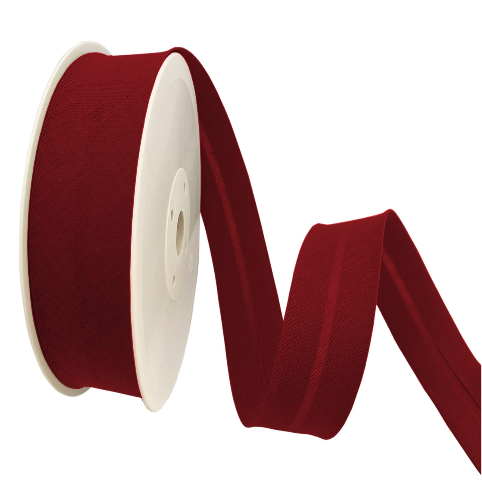 TEXTEX = 30mm Wide Bias Binding Tape. 50% Cotton and 50% Polyester. 10m Piece - (Pomegranate) — image 1