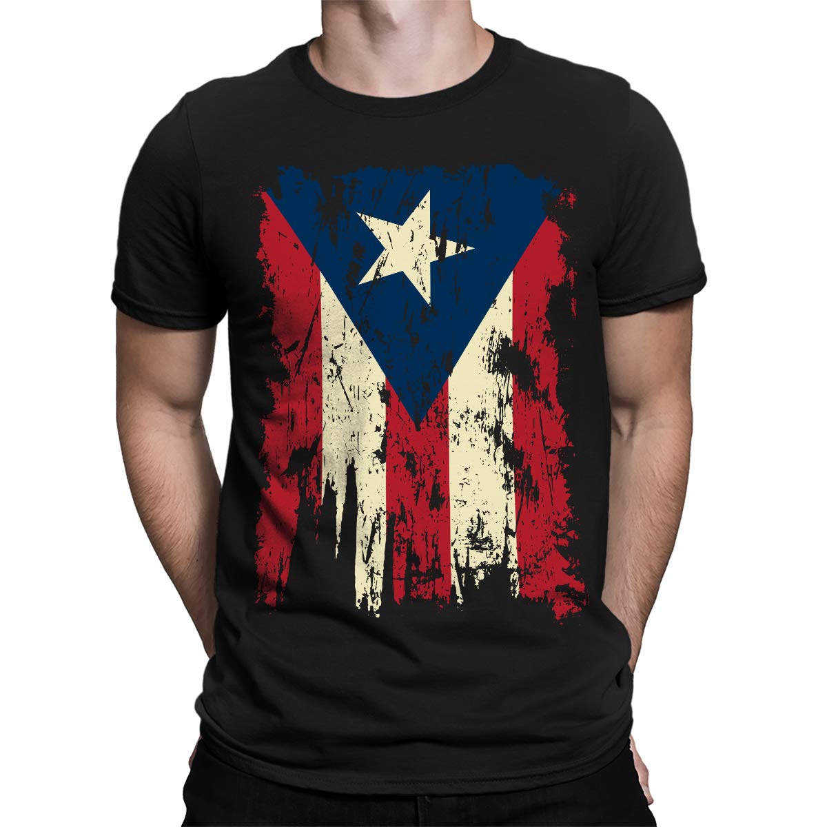 Spiritforged Apparel Vintage Distressed Puerto Rico Mens T Shirt