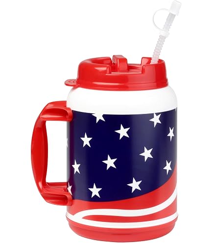 Amazon.com: Mugs N Coffee 100 oz Travel Mug  We The People with American  Flag & Eagle Mug  Double Wall Insulated  BPA-Free, Leak-Resistant   Includes Reusable Straw  Made in