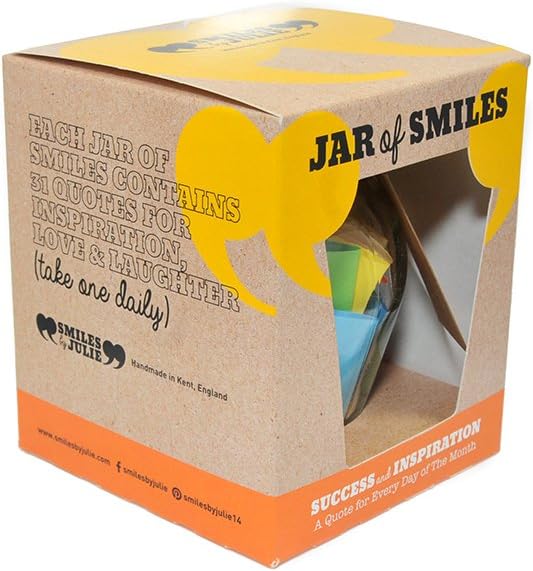 Smiles by Julie - Success and Inspiration Quotations in a Jar. A Thoughtful and Motivational Quote for Every Day of the Month. Ideal Gift for Inspiration and Encouragement. Comes in its own Gift Box.: Home & Kitchen