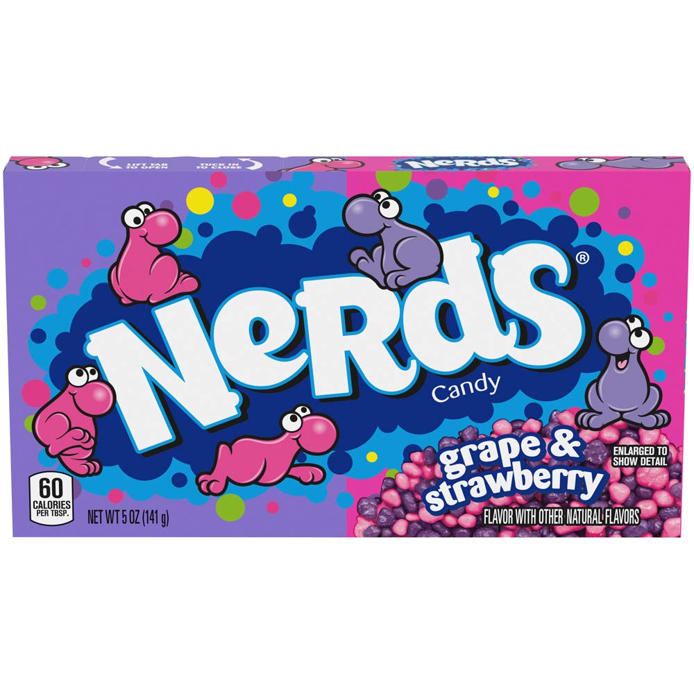Nerds Grape & Strawberry Candy Theater Box, 5 Ounce, Pack of 12 : Grocery & Gourmet Food
