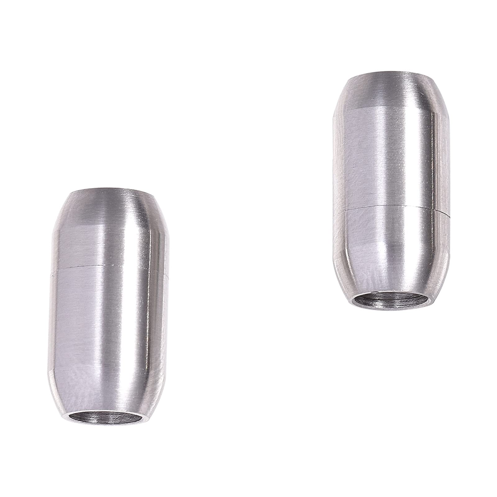 Airssory 10 Pcs 304 Stainless Steel Magnetic Clasps Matte Surface Oval Converter Cord End Caps for Jewellery Making DIY Accessories - Fit 6mm Cord