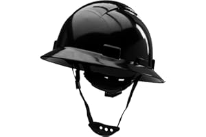 RIDGEROCK Hard Hat Construction OSHA Approved Vented Full Brim Safety Helmet Black Design Hard Hats, Cascos De Construccion Work Hardhat, 6 Point Ratcheting System | Meets ANSI Z89.1