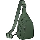 Viverte Small Sling Bag Crossbody Bag for Women with 4 Pockets Cross Body Fanny Pack Womens Chest Bag for Outdoors Traveling