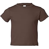 Rabbit Skins 5.5 oz Little Kid Short-Sleeve T-Shirt, 3T, Brown