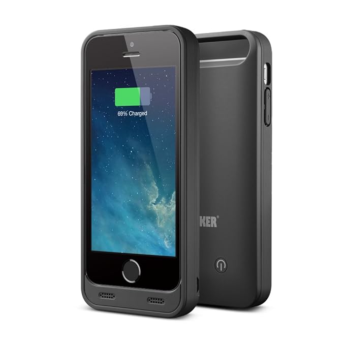 Anker 2400mah Mfi Apple Certified Rubber Feel Premium Rechargeable Extended Battery Case For Iphone 5s 5 18 Month Warranty Amazon In Electronics