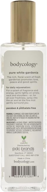 Bodycology Pure White Gardenia Fragrance Mist for Women 8 oz view 2