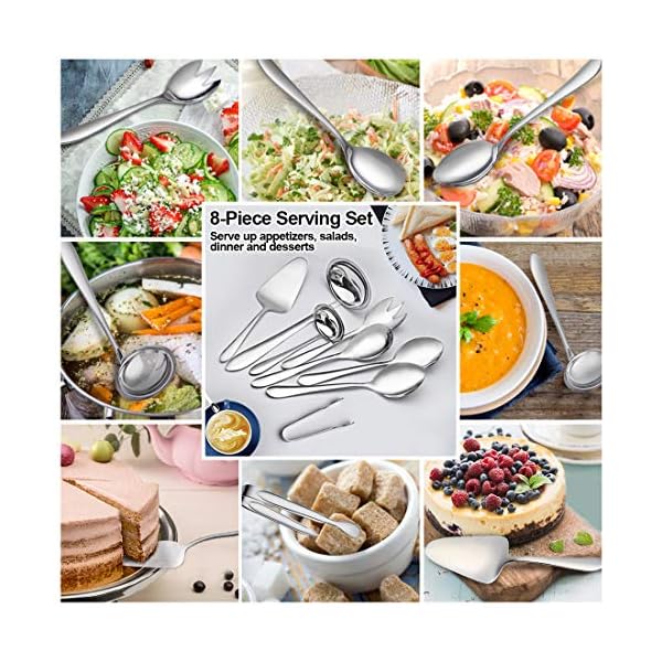 48-Piece-Cutlery-Set-with-Serving-Utensils-Elegant-Life-Stainless-Steel-Flatware-Silverware-Set-for-8-Tableware-Eating-Utensils-Dishwasher-Safe 48-Piece Cutlery Set with Serving Utensils, Elegant Life Stainless Steel Flatware Silverware Set for 8, Tableware Eating Utensils, Dishwasher Safe