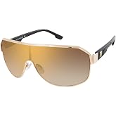 Rocawear womens R3281 Stylish UV Protective Metal Shield Sunglasses Gifts for Women with Flair 80 mm