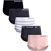 Reebok Womens Briefs - 5 Pack/10 Pack Super Soft Performance Stretch Seamless High Waisted Underwear for Women