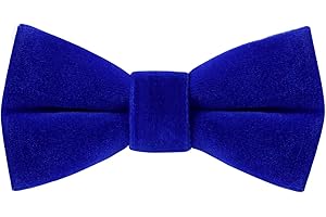 HOULIFE Boys Kids Pre-tied Bowtie Velvet Solid Color Formal Tuxedo Bow Tie for Toddlers Children Youths Dress Up