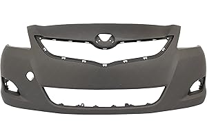 MBI AUTO - Primered, Front Bumper Cover Fascia for 2007-2012 Toyota Yaris Sedan 4-Door 07-12, TO1000321