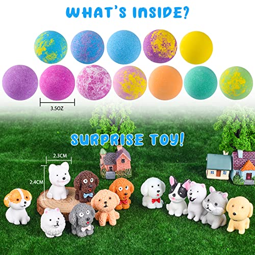 Bath Bombs for Kids with Surprise Inside, 12 Pack Bath Bombs with Puppy