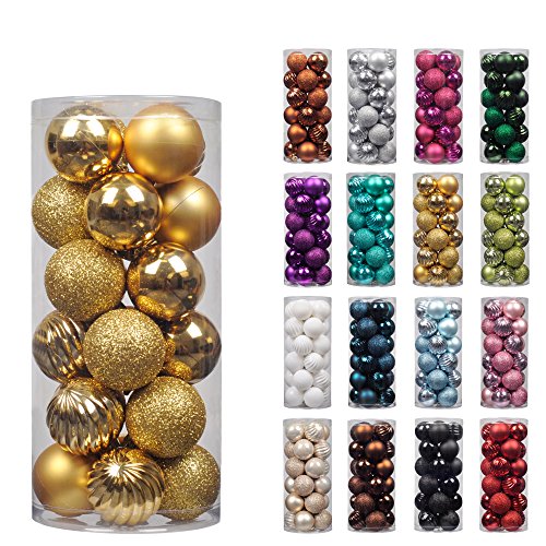 Ki store 24ct christmas ball ornaments shatterproof chr…