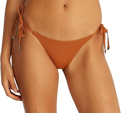 Bas de Bikini à Nouer sur Le Côté Femme String Side Tie Réglable, Orange (Sierra), L