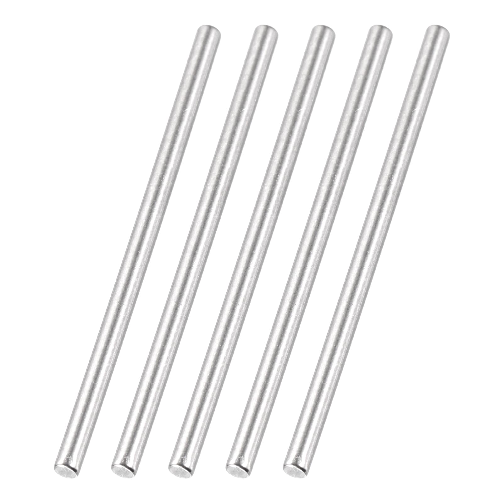 sourcing map 60 Pack RC Wheel Axle Pin, 1.5x30mm Steel Hex Wheel Hub Nut Pin Replacement for DIY RC Car Truck Boat Helicopter Model Part, Silver