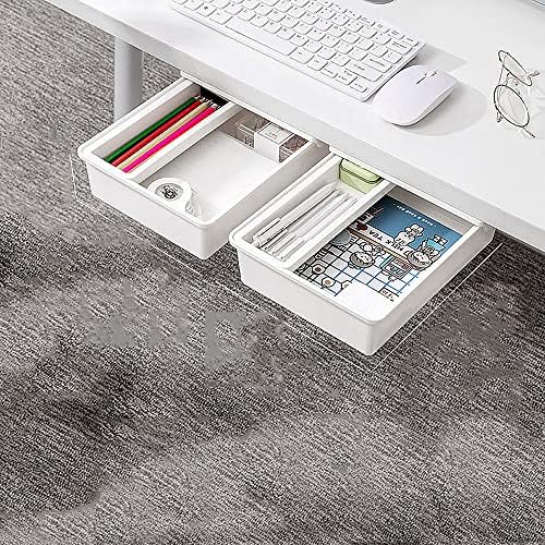 Hidden Under Table Desk Drawer Storage Organizer,SelfAdhesive Under