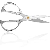TONMA Kitchen Scissors All-Purpose, Made in Japan, Stainless Steel, TKM-4 | Japanese Heavy-Duty Kitchen Shears with Ergonomic Handle for Herbs, Chicken, Food, Garden, Office, Craft, Effortless Cutting