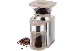 Boly Electric Conical Burr Coffee Grinder, Adjustable Burr Mill with 19 Precise Grind Setting, Stainless Steel Coffee Grinder Electric for Drip, Percolator, French Press, Espresso, Brown
