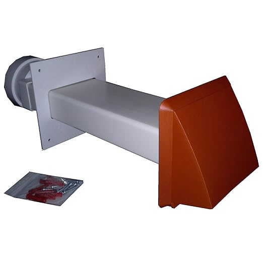 Tumble Dryer Vent kit (Terracotta Cowl Outlet) 110 x 54mm Rectangular