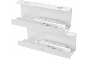 VIVO Under Desk 17 inch Extra Deep Cable Management Trays, Power Strip Holders, Cord Organizers, Wire Tamers for Office and H