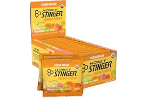 Honey Stinger Organic Citrus Splash Energy Chew | Gluten Free & Caffeine Free | For Exercise, Running and Performance | Sport