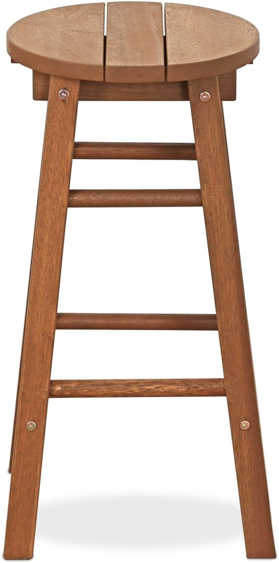 Furinno FG17629 Tioman Outdoor Hardwood Patio Furniture Promo Arch Bar Stool (Set of 2), Natural: Garden & Outdoor