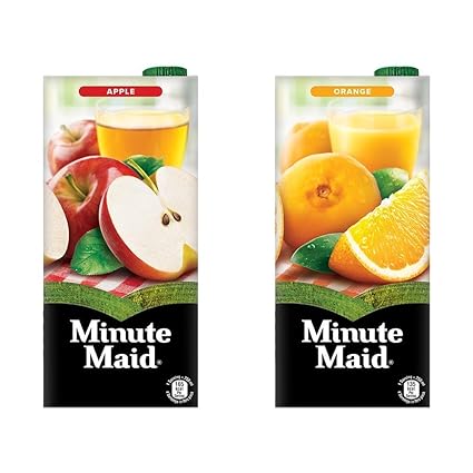 Minute Maid Juice (Apple & Orange), 1L (Pack of 2)