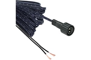 PREMIER ADAPTER Replacement 3 Meter LED Power Wire Lead for CZJUTAI LED Power Transformers - Waterproof Screw Type DC 2 Pin C