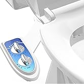 Aünsffer Bidet Attachment for Toilet, Non-Electric Fresh Cold Water, Toilet Bidet with Dual Nozzles Sprayer, Adjustable Water