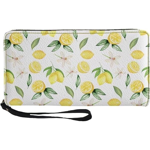 thumbnail interactive-video image 1 of Cute Lemons Credit Card Wallet - RFID Blocking Card Case With Zipper | Microfiber Leather 1 of 14