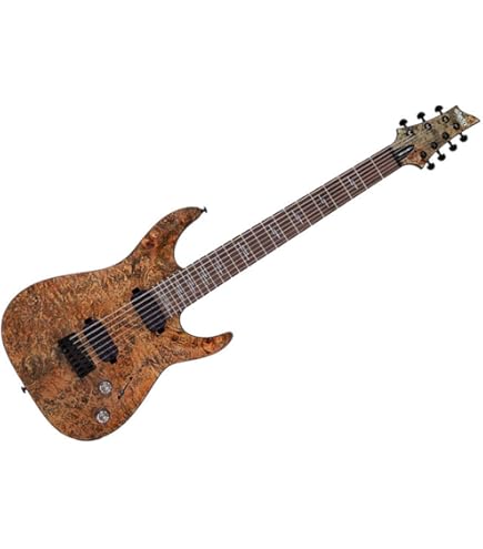 Amazon.com: Schecter Damien-7 SBK Electric Guitar - Satin Black