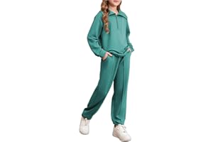 blibean Teen Girls Fall Cotton Sweat Suits Kids Pants Sets Size 6-15 Years