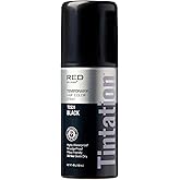 RED by Kiss 1.5OZ. Tintation Temporary Hair Color Spray, Instant Gray Root Cover Up, Water-Resistant, Smudge-Proof, Hairline &amp; Barber Touch-Up, Quick Dry, Travel Size Spray (Black)