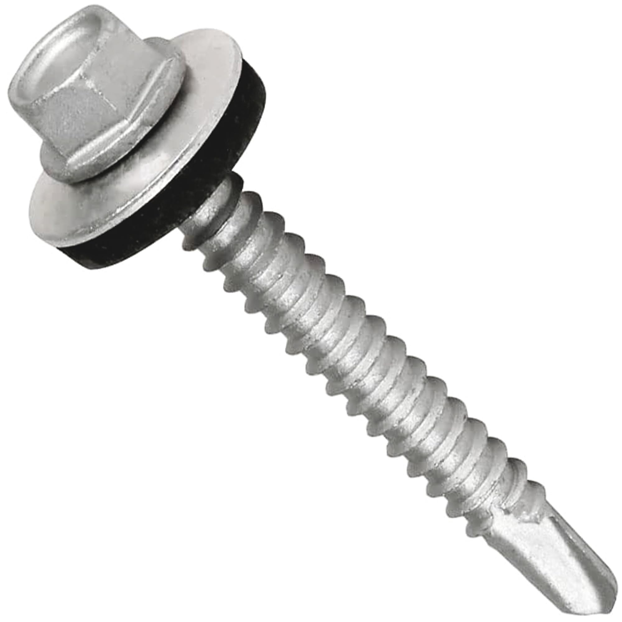 Roofing Screws Length: 35mm Hex Head Self-Drilling (Pack of: 25) Roof Screws with Rubber Sealing Washer, Rust Proof, Weather Resistant, Zinc Plated, Coarse Threaded, Cladding Steel Screw DIYUK