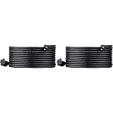Amazon Basics Extension Cord, 25 Ft, 3 Prong Outlet Extender, Indoor Power Cord, 13 Amps, 125V, Black (Pack of 2)