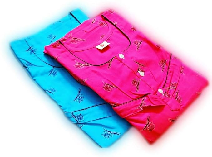 Women's Maternity Feeding Nighty(Pack of 2)(Free Size) Blue