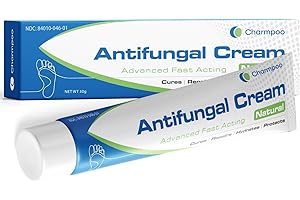 CHARMPOO Antifungal Cream for Foot and Body: Fast Relief Athlete's Foot Jock Itch Psoriasis Ringworm Eczema Rashes - Powerful Herbal and Miconazole Formula 30g
