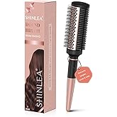 Round Brush for Blow Out, Upgraded 2 in 1 Ceramic Round Hair Brush for Blow Drying, Styling, Straightening, Curling, Volumizing and Detangling (1.7 Inch Barrel, 2.1 Inch Bristle)