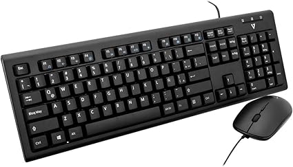 Amazon V7 Cku0mx有線スペイン語キーボードとマウスコンボ V7 Keyboards Mice キーボード マウスセット 通販