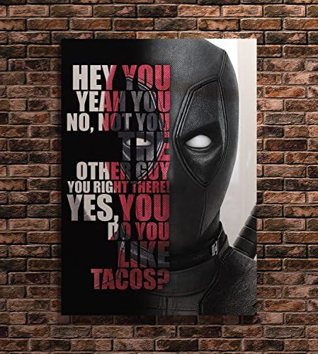 Deadpool Superhero Action Movie Characters Motivational Quote Poster Print- Decorate your home with Modern Famous Marvel Comics Decal Art - Best gift for him or her, boyfriend or girlfriend