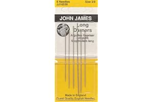 Colonial Needle 6 Count John James Long Darners Assorted Needles, Size 3/9