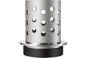DZQ Perforated Casting Flask Vacuum Casting Stainless Steel Wall Flanged with Rubber Sprue Base(3.5" x 5")