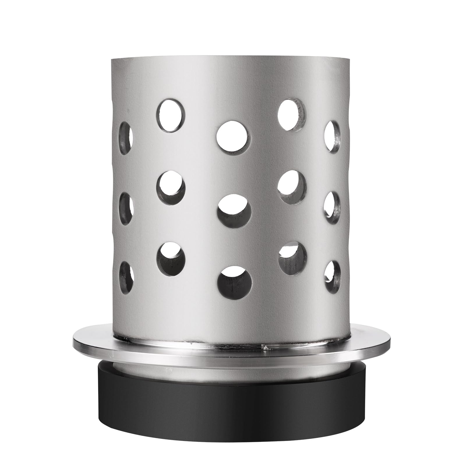 Photo 1 of DZQ Perforated Casting Flask Vacuum Casting Stainless Steel Wall Flanged with Rubber Sprue Base(3.5" x 5")